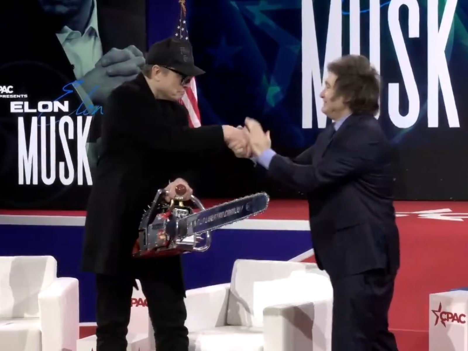 Elon Musk Wields Milei-Gifted Chainsaw As Ex Grimes Goes Public With Child's 'Medical Crisis' | IBTimes