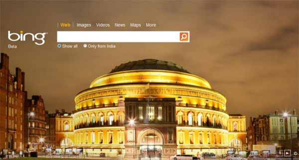 Bing screenshot