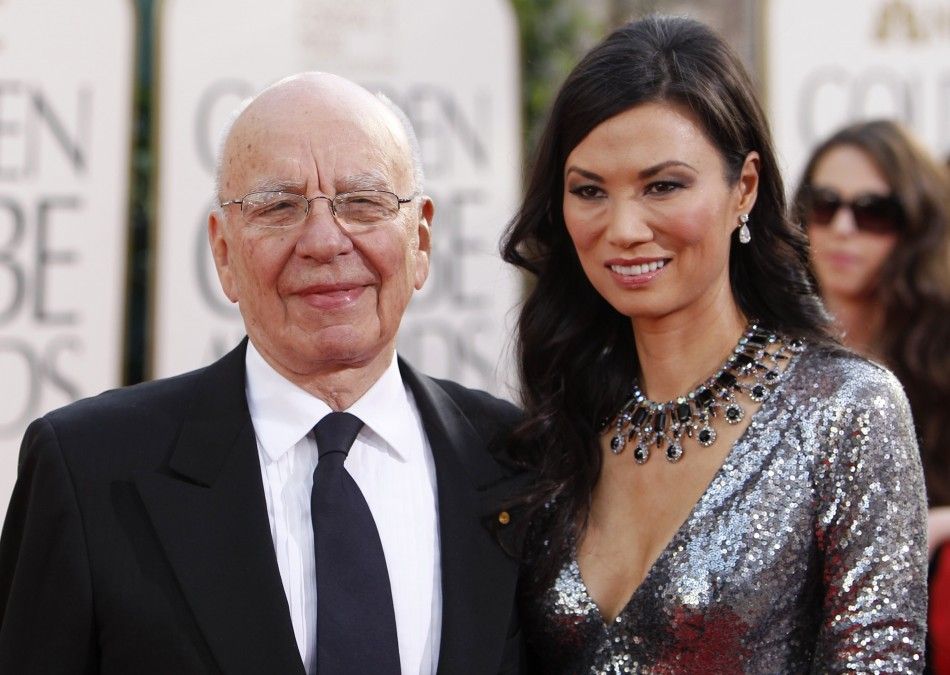 News Corp Chief Executive Rupert Murdoch and his wife Wendi Deng arrive at the 68th annual Golden Globe Awards in Beverly Hills