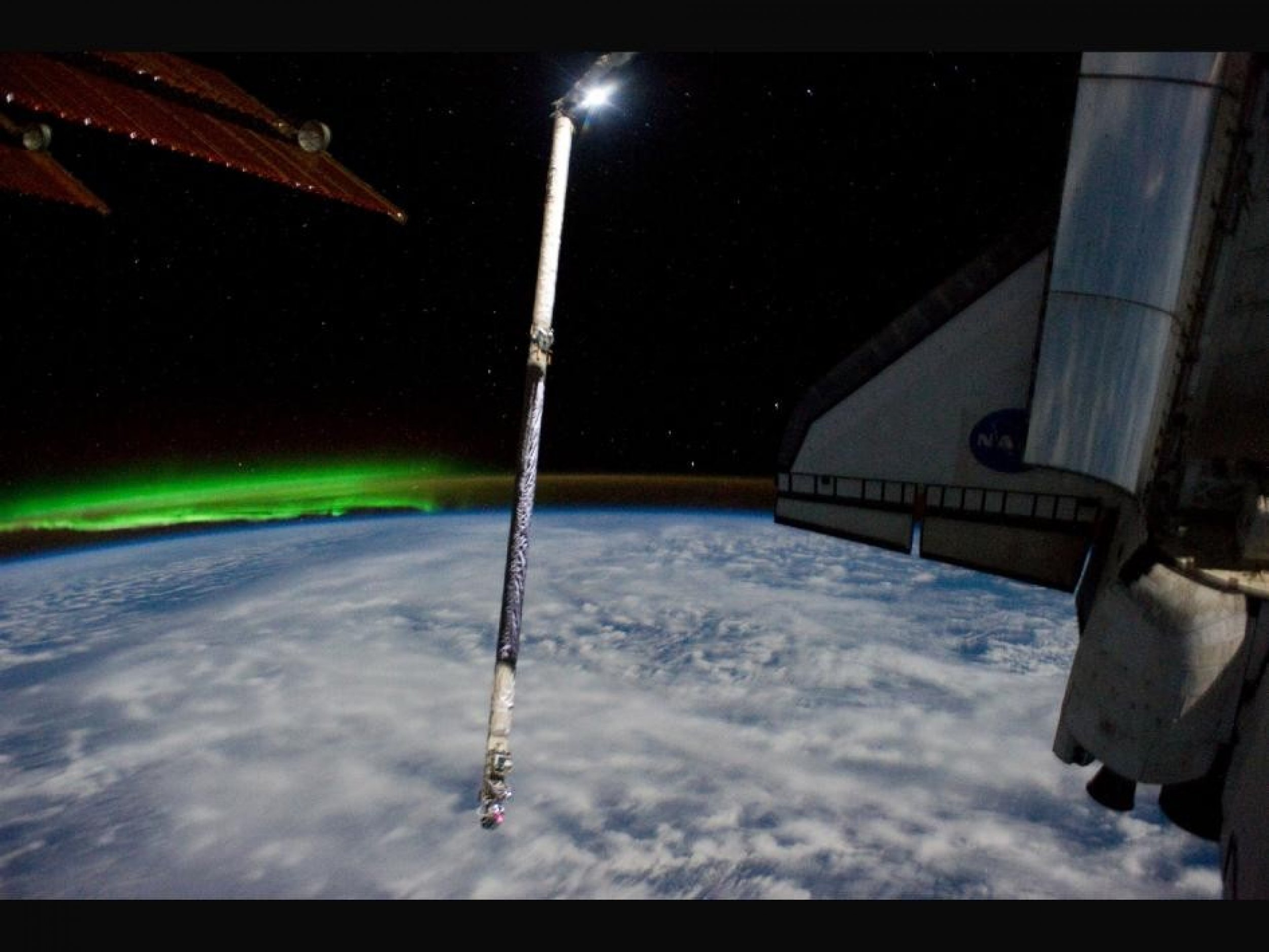 Southern Lights from space