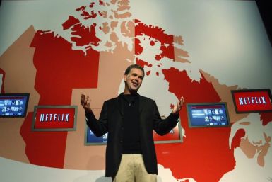 Netflix Chief Executive Officer Reed Hastings speaks during the launch of streaming internet subscription service for movies and TV shows in Canada at a news conference in Toronto