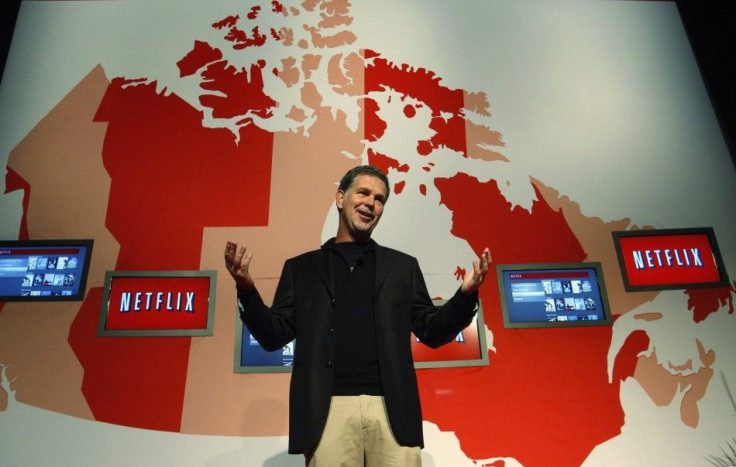 Netflix Chief Executive Officer Reed Hastings speaks during the launch of streaming internet subscription service for movies and TV shows in Canada at a news conference in Toronto