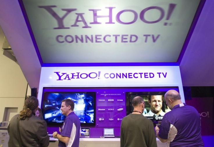 The Yahoo! Connected TV booth is shown during the 2011 International Consumer Electronics Show (CES) in Las Vegas