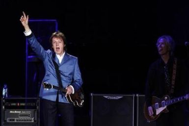 Paul McCartney performs during a concert at Yankee Stadium in New York