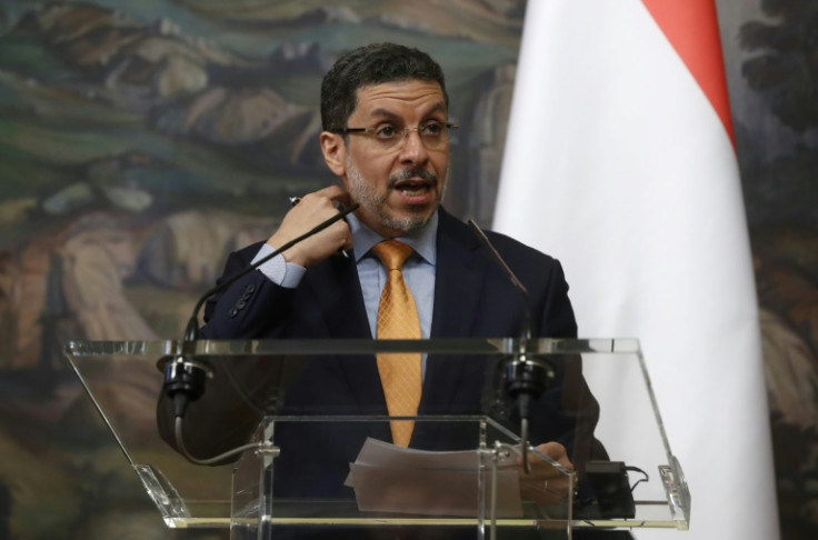 Ahmed Bin Mubarak pictured at a press conference in Moscow on February 27, 2024