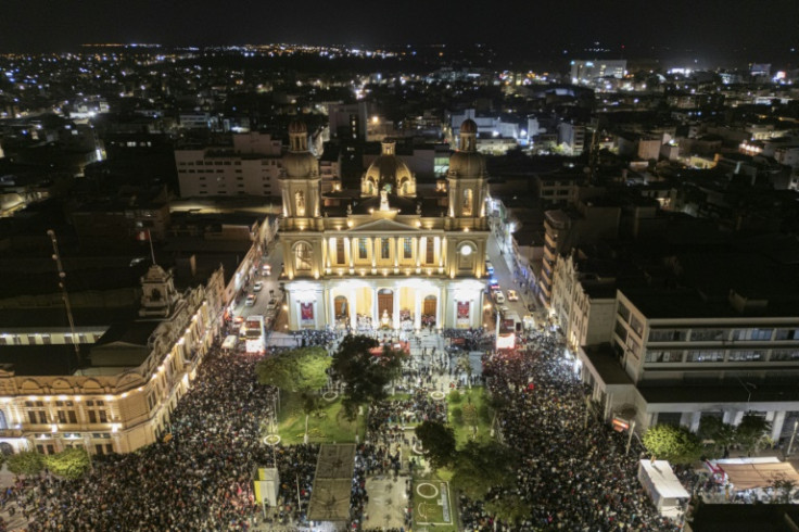 Thousands gathered at St Mary's Cathedral in Chiclayo to pay homage to Leo, who spent eight years as the city's bishop