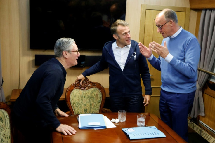 The story started from photos of Starmer, Macron and Merz on a train bound for Kyiv