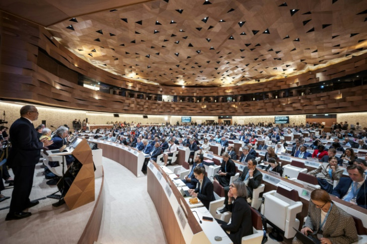 WHO chief Tedros Adhanom Ghebreyesus addressing the opening of the 78th World Health Assembly
