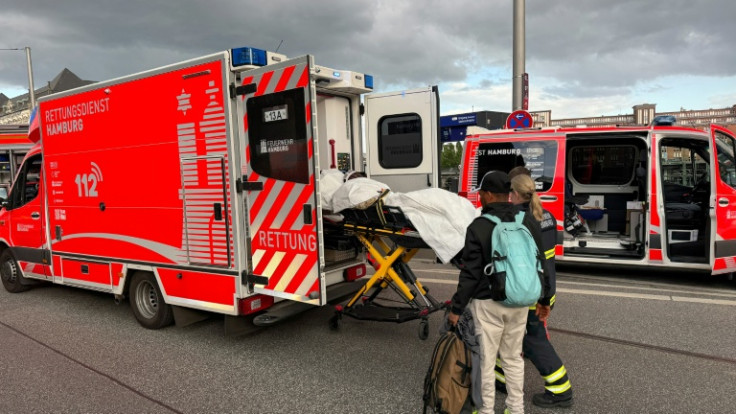 The emergency services cordoned off the city's station and some victims were treated on trains