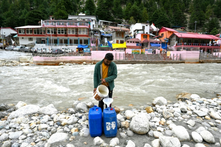 The meltwater of the Gangotri glacier, high in the Himalayas, is the primary source of the sacred river Ganges, seen here in Uttarakhand in 2022