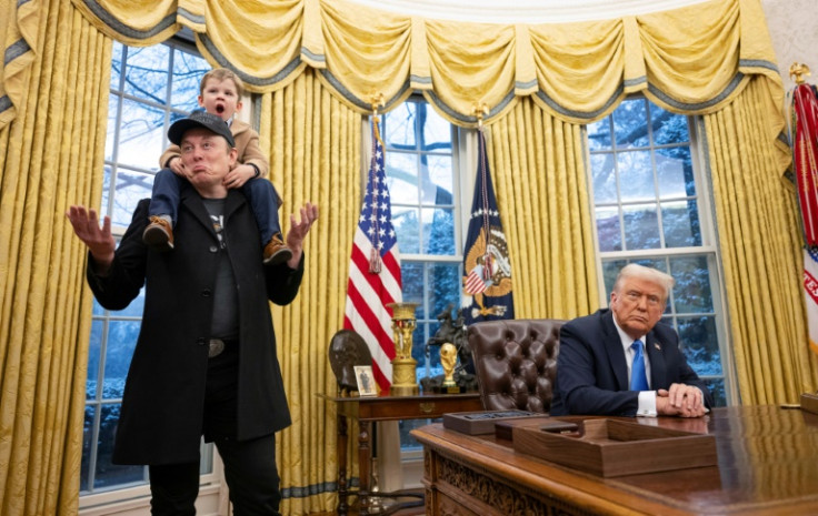Elon Musk brought his son X Æ A-Xii to his first appearance in the Oval Office