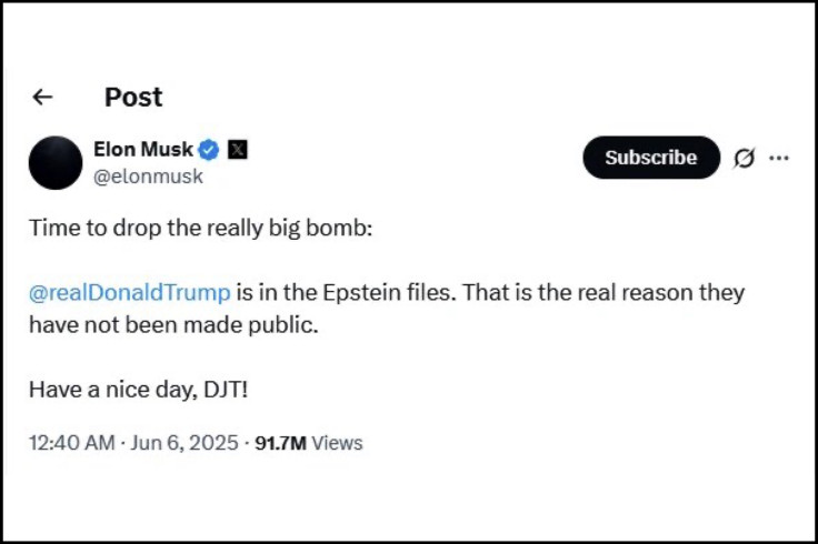 Elon Musk’s Trump Epstein Files Tweet Was Quietly Deleted, Sparking
