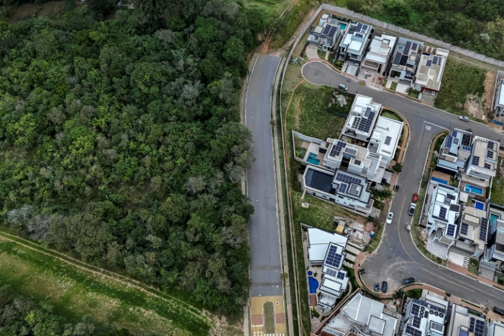 A neighborhood near a forested area in Jundiai, Sao Paulo