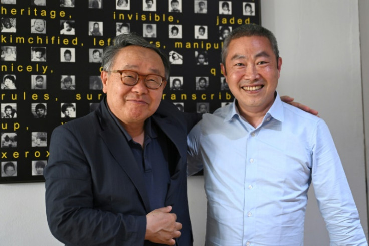 Kim Do-hyun (L), KoRoot leader who has spent more than 30 years advocating for adoption justice, with Peter Moller (R), KoRoot's co-representative
