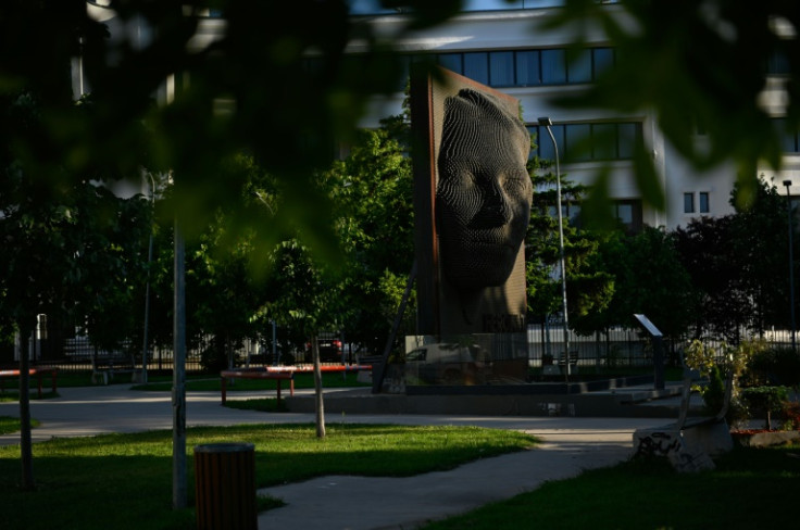 A memorial to the survivors of sexual violence in the Kosovo capital Pristina