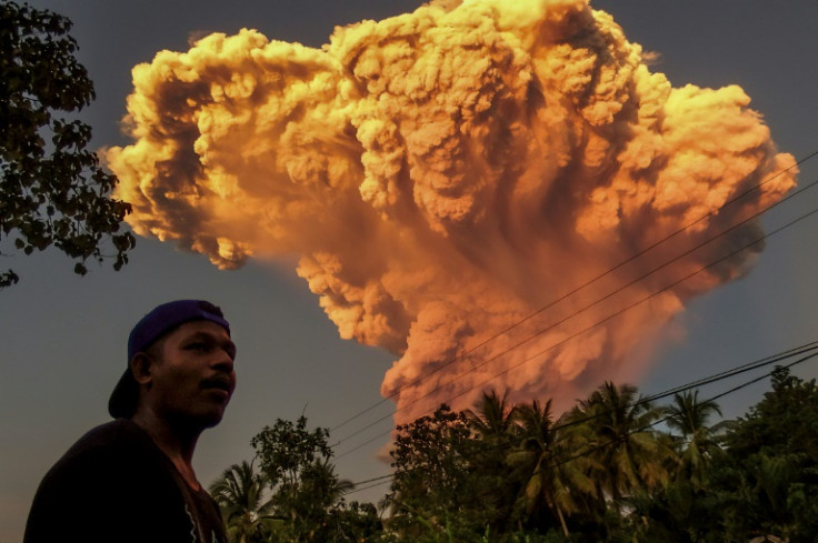 Indonesia's Mount Lewotobi Laki-Laki volcano erupts, spewing a tower of ash into the sky on June 17, 2025