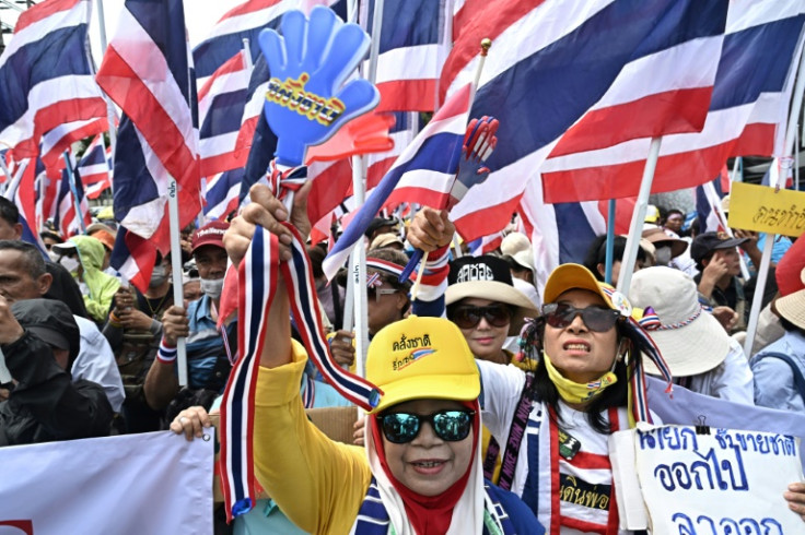 Anti-government protesters demand Thai Prime Minister Paetongtarn Shinawatra resign over a leaked phone call