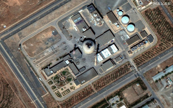 Satellite images showed damage to the partially built Arak reactor in Iran after it was struck by Israel