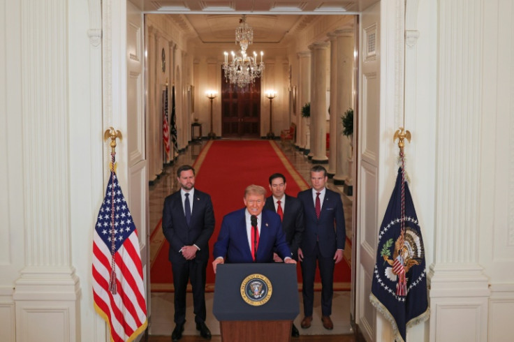 US President Donald Trump addresses the nation after Iran strikes