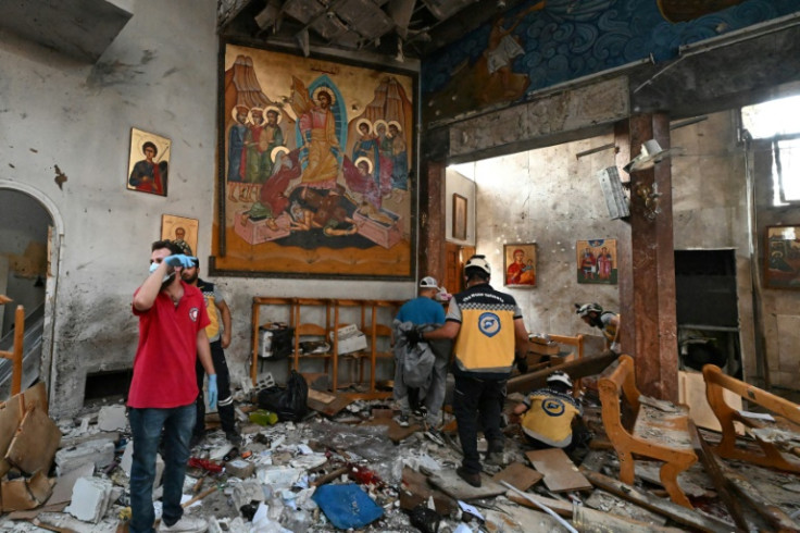 The UN and France condemned the attack on the church, the first of its kind in the capital since the fall of Bashar al-Assad