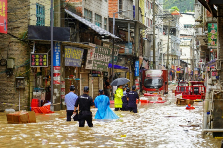 Flooding in China's southwest has driven more than 80,000 people from their homes