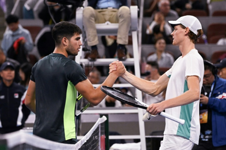 Carlos Alcaraz (L) and Jannik Sinner are the dominant forces in men's tennis