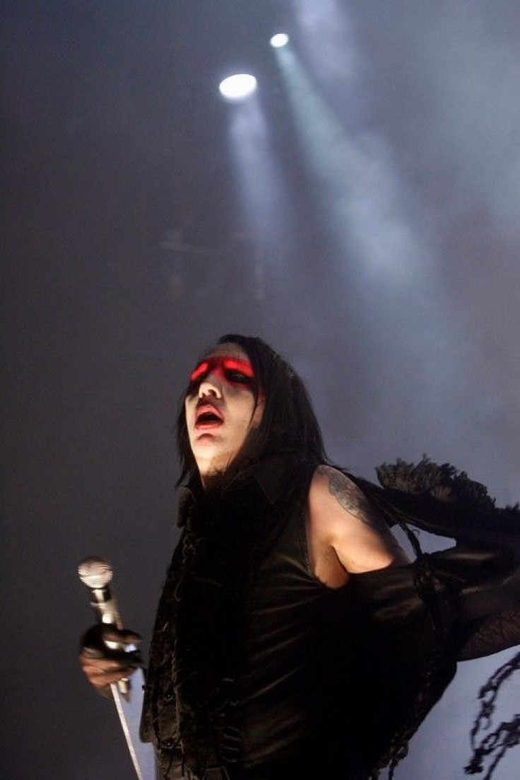 Singer Marilyn Manson performs during a concert in Madrid