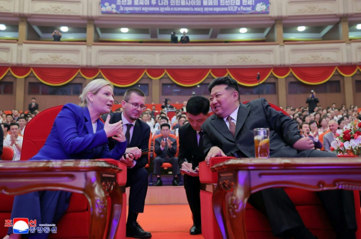 The images of Kim mourning the fallen soldiers were broadcast as part of an event in Pyongyang attended by Russian Culture Minister Olga Lyubimova