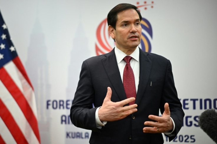 US Secretary of State Marco Rubio takes part in a media briefing during the 58th Association of Southeast Asian Nations Foreign Ministers’ meeting in Kuala Lumpur on July 10, 2025