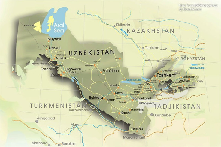 Map of Uzbekistan