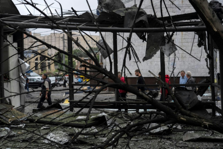 Four districts of the city were attacked, authorities said