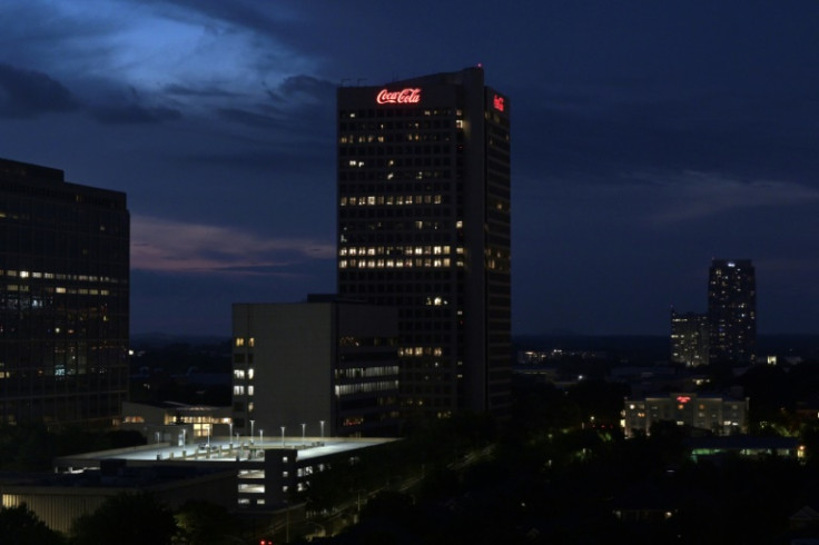 Partial view of the Coca-Cola Company's world headquarters in Atlanta, Georgia on June 29, 2025