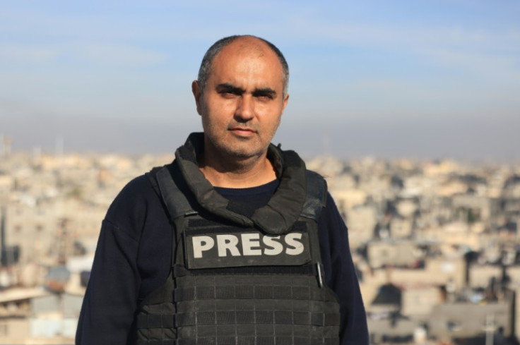 AFP video journalist Youssef Hassouna, pictured here in January 2024, says his main difficulty is accessing food to feed himself and his family