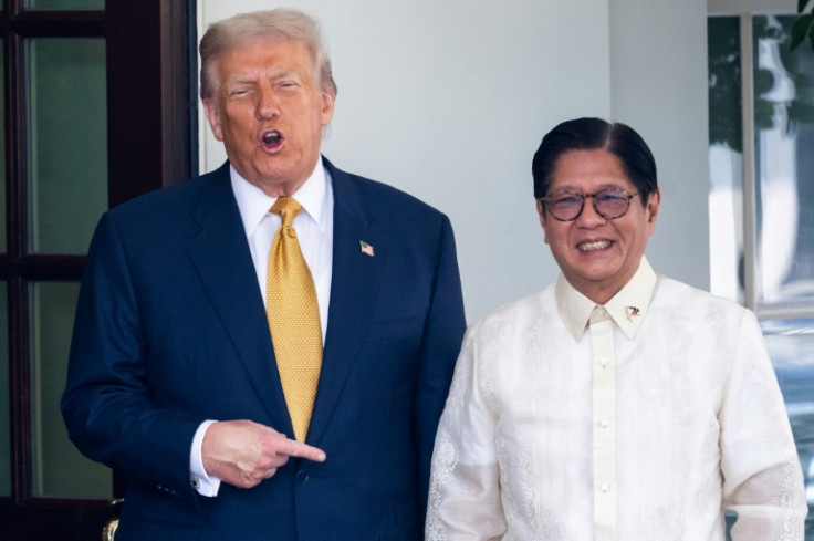 US President Donald Trump (L) welcomes Filipino President Ferdinand Marcos at the White House earlier this week