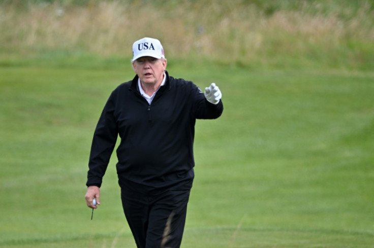 US President Donald Trump has no public meetings in the diary for Saturday so hit the golf course