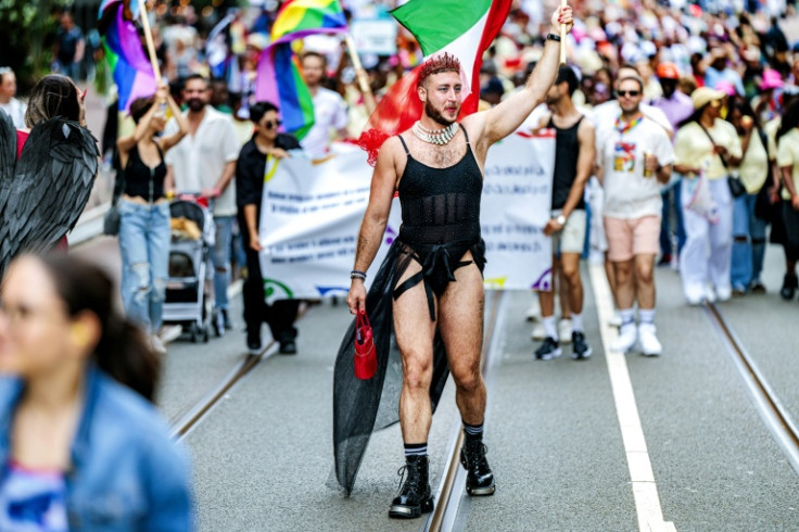 The march was as political as it was festive