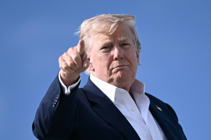 Trump boards Air Force One at RAF Lossiemouth, north-east Scotland, heading back to the United States
