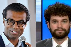 Left: Dev Pragad, CEO of Newsweek; Right: Alex Rouhandeh, Newsweek