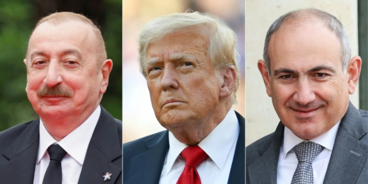 Azerbaijan's President Ilham Aliyev (L) and Armenia's Prime Minister Nikol Pashinyan (R) are to meet with US President Donald Trump at the White House in what is being billed as a historic 'peace signing' between the two foes