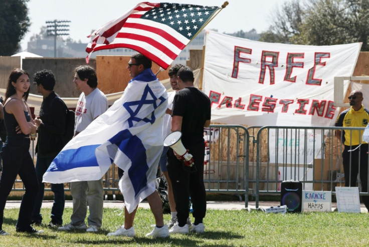 Protesters on the University of California, Los Angeles campus clashed over Israel's war in Gaza during protests in 2024