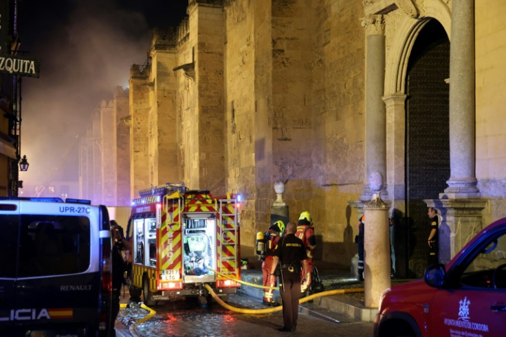 The spectacular blaze broke out on Friday