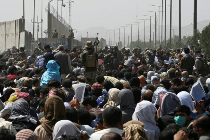 There were chaotic scenes around Kabul airport in August 2021 as tens of thousands of Afghans sought to flee ahead of the advancing Taliban