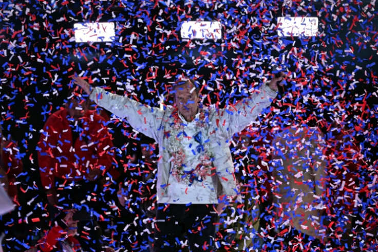 Bolivia's right-wing presidential candidate Jorge "Tuto" Quiroga at his final campaign rally ahead of Sunday's election
