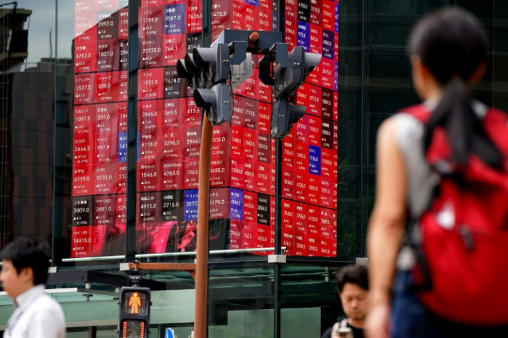 Tokyo stocks were among those headed downward after US tech giants lost significant market share