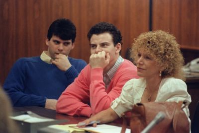 Erik Menendez (C) and his brother Lyle are seeking parole more than 35 years after they killed their parents at the family's luxury Beverly Hills home