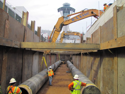W.A. Rasic at work at the LAX Central Utility Replacement 