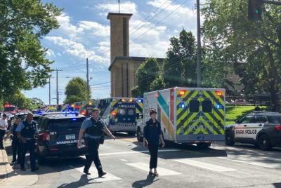 Local, state and federal police were responding to the shooting in Minneapolis