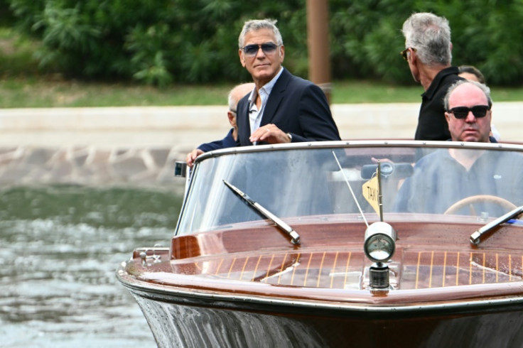 George Clooney travelling in style on Wednesday in Venice