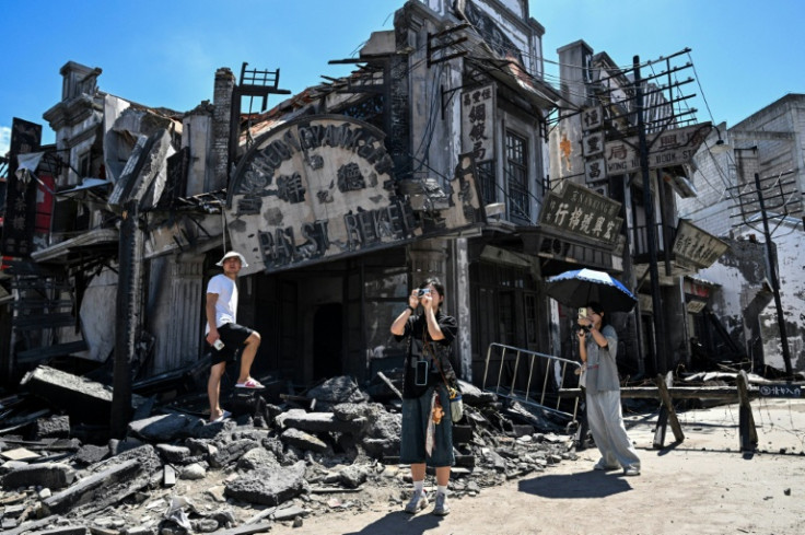 The set of "Dead to Rights", a Chinese film about the 1937 Nanjing massacre, is located at a suburban Shanghai film park and now open to the public