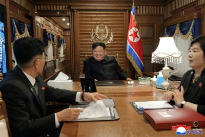 North Korean leader Kim Jong Un arrived in Beijing by train to attend the parade alongside President Xi Jinping and Russia's Vladimir Putin